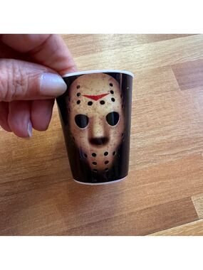 Friday the 13th Jason plastic short glass vintage